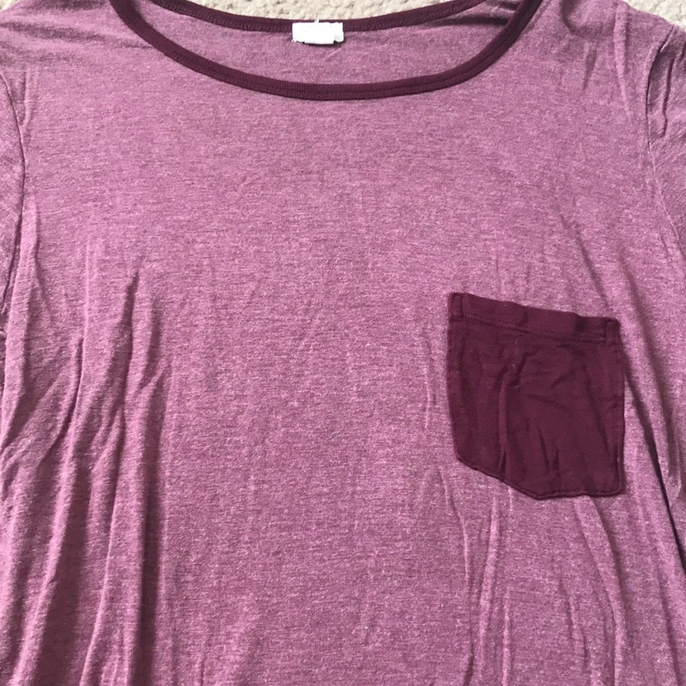 Women's Baseball Tee in Wine/Burgundy